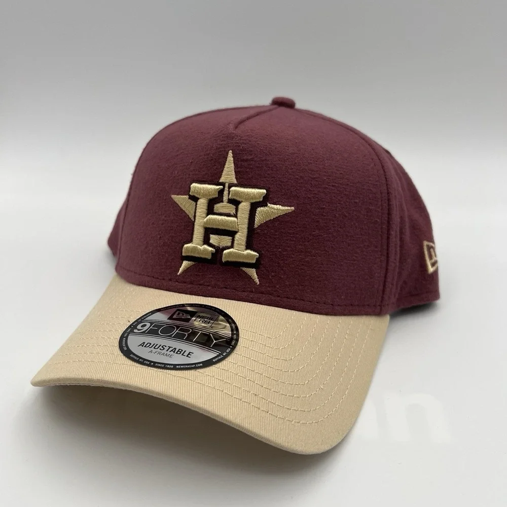 New Era Houston Astros Moleskin 2‎ Tone A-Frame 9Forty Adjustable Snapback Hat